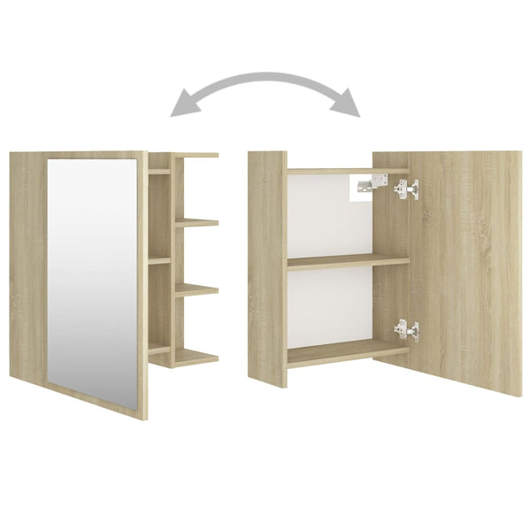 Bad Spiegelschrank Sonoma-Eiche 62,5 cm