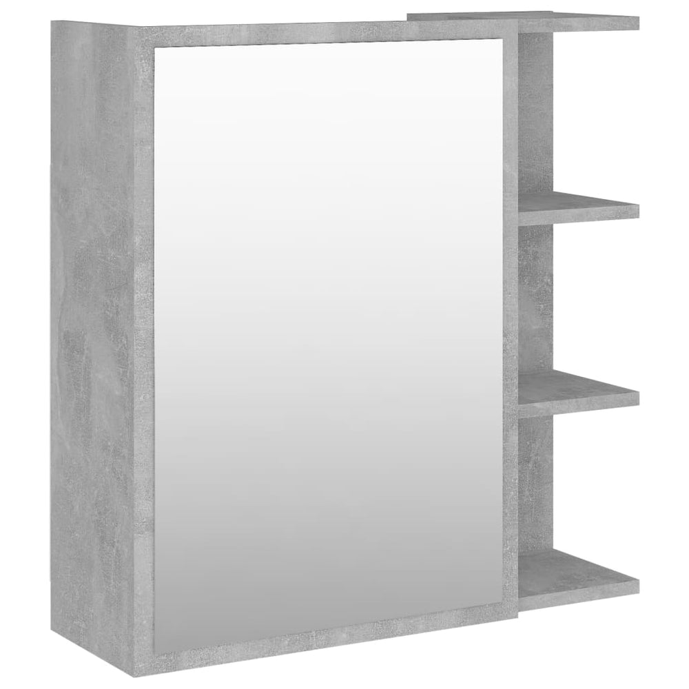 Betongrauer Bad-Spiegelschrank, 62,5 cm