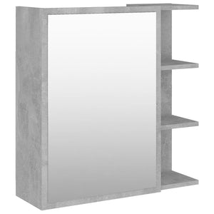 Betongrauer Bad-Spiegelschrank, 62,5 cm