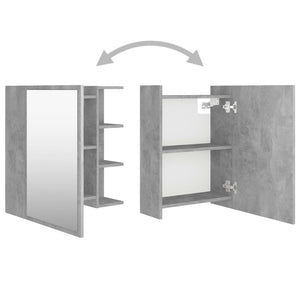 Betongrauer Bad-Spiegelschrank, 62,5 cm