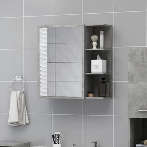 Betongrauer Bad-Spiegelschrank, 62,5 cm