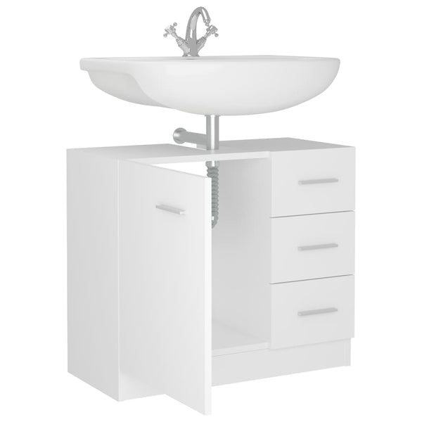 Waschbeckenunterschrank Weiß 63x30x54 cm