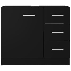 Schwarzer Waschbeckenunterschrank 63 cm