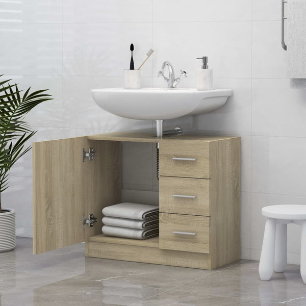 Waschbeckenunterschrank Sonoma Eiche 63 cm
