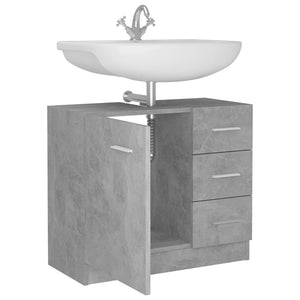 Waschbeckenunterschrank Betongrau 63x30x54 cm