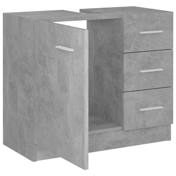 Waschbeckenunterschrank Betongrau 63x30x54 cm