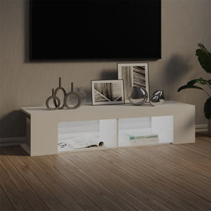 TV-Schrank Weiß mit LED 135cm