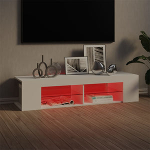 TV-Schrank Weiß mit LED 135cm
