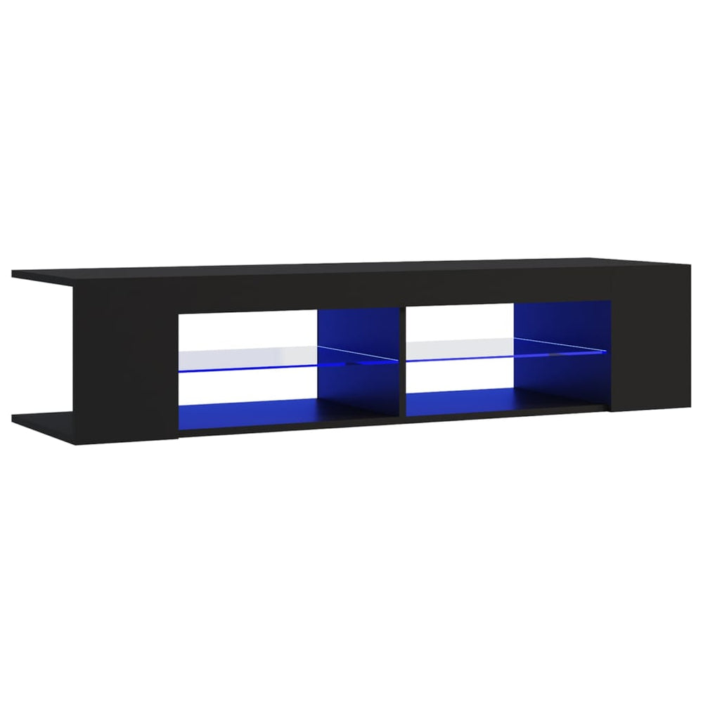 TV-Schrank Schwarz mit LED 135cm