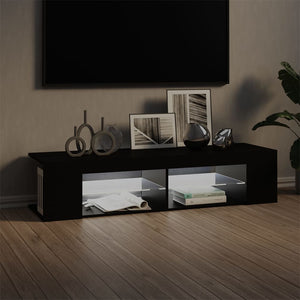 TV-Schrank Schwarz mit LED 135cm
