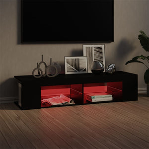 TV-Schrank Schwarz mit LED 135cm