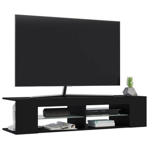 TV-Schrank Schwarz mit LED 135cm