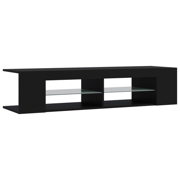 TV-Schrank Schwarz mit LED 135cm