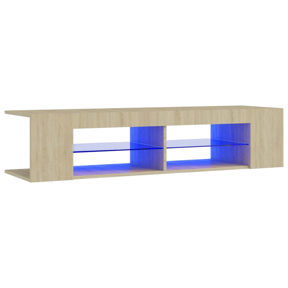 TV-Schrank Sonoma-Eiche mit LED 135cm