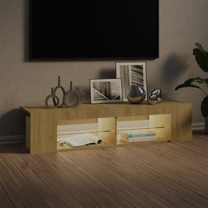 TV-Schrank Sonoma-Eiche mit LED 135cm