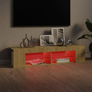 TV-Schrank Sonoma-Eiche mit LED 135cm