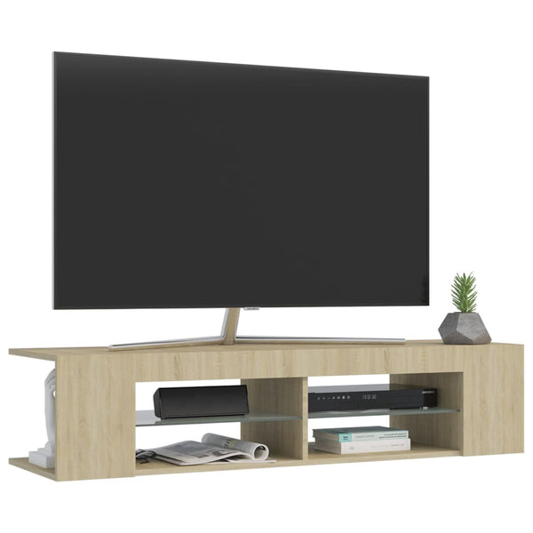 TV-Schrank Sonoma-Eiche mit LED 135cm