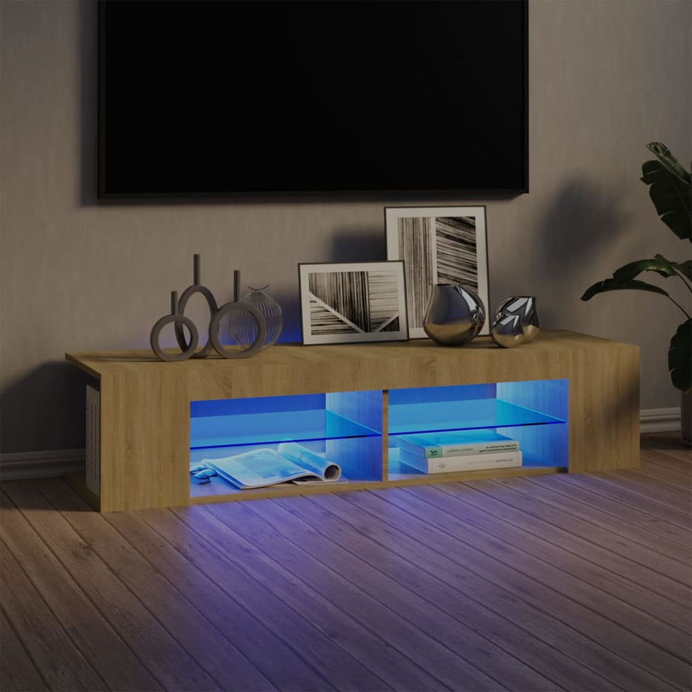 TV-Schrank Sonoma-Eiche mit LED 135cm