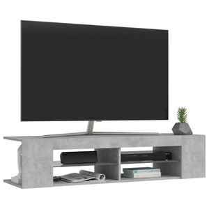 TV-Schrank mit LED Betongrau 135 cm