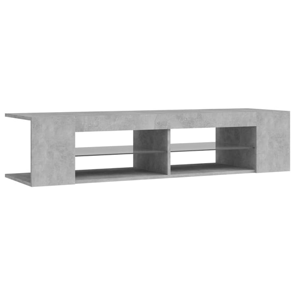 TV-Schrank mit LED Betongrau 135 cm