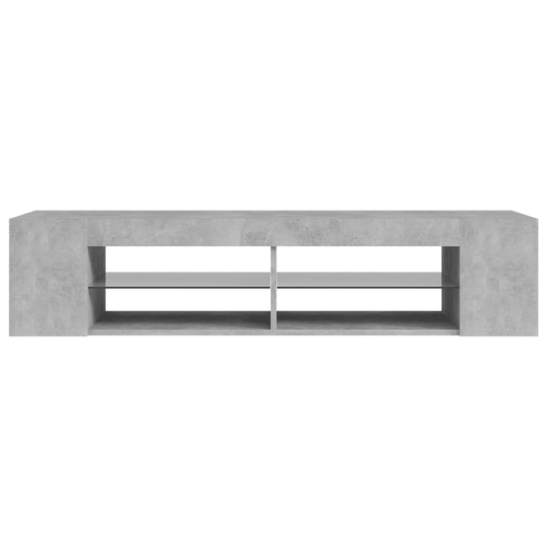TV-Schrank mit LED Betongrau 135 cm