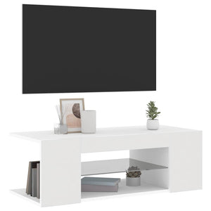 TV-Schrank Weiß mit LED 90cm