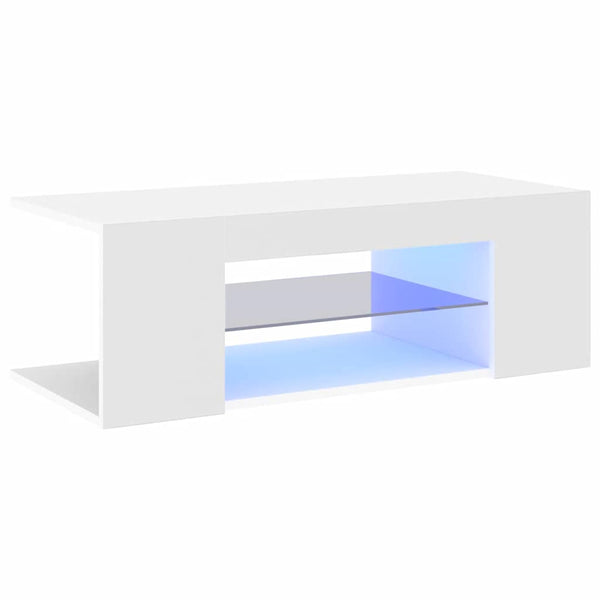 TV-Schrank Weiß mit LED 90cm