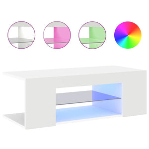 TV-Schrank Weiß mit LED 90cm