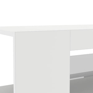 TV-Schrank Weiß mit LED 90cm