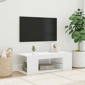 TV-Schrank Weiß mit LED 90cm