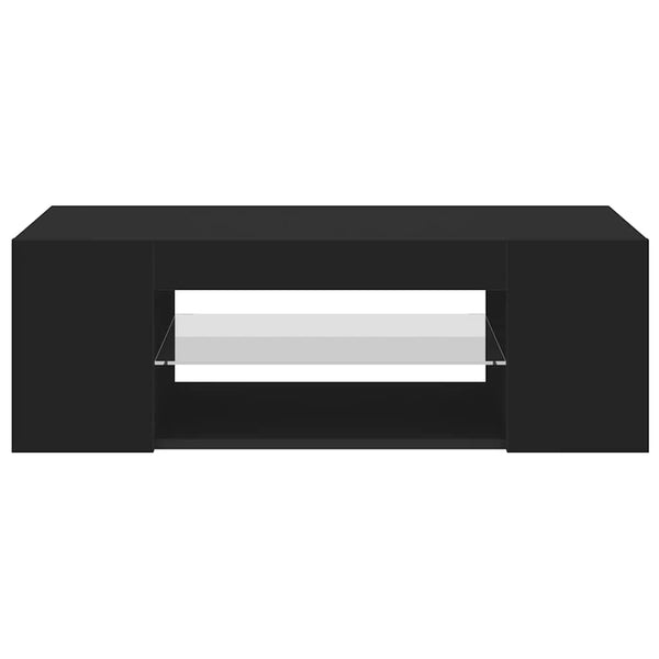 TV-Schrank Schwarz mit LED 90cm