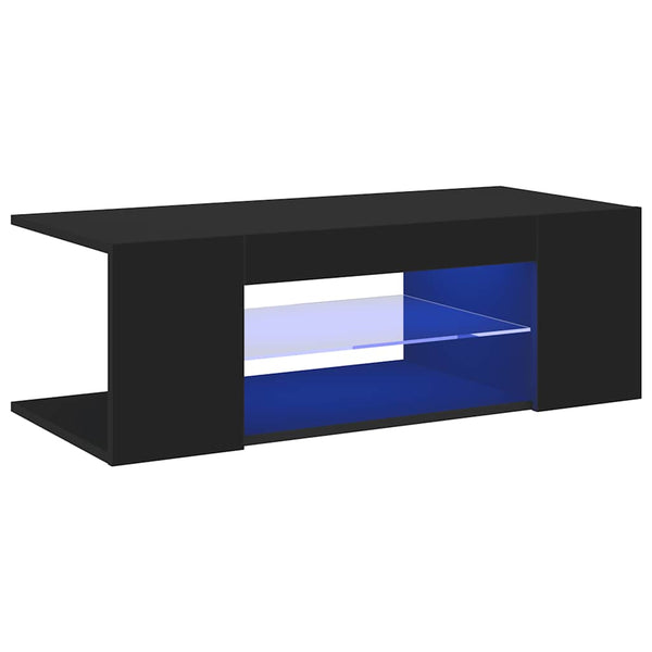 TV-Schrank Schwarz mit LED 90cm