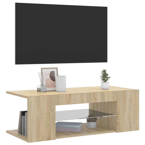 TV-Schrank Sonoma Eiche mit LED 90cm
