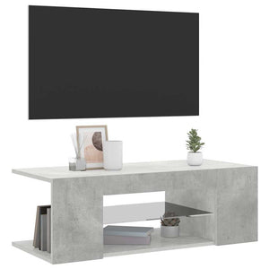 TV-Schrank Betongrau mit LED 90cm
