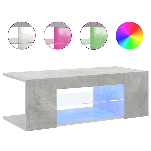 TV-Schrank Betongrau mit LED 90cm