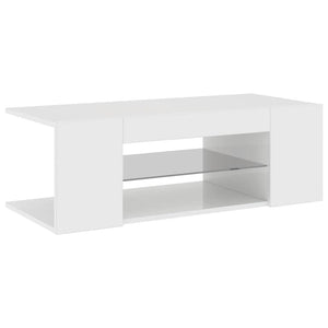 TV-Schrank Weiß Hochglanz mit LED 90cm