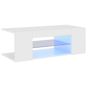TV-Schrank Weiß Hochglanz mit LED 90cm