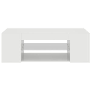 TV-Schrank Weiß Hochglanz mit LED 90cm