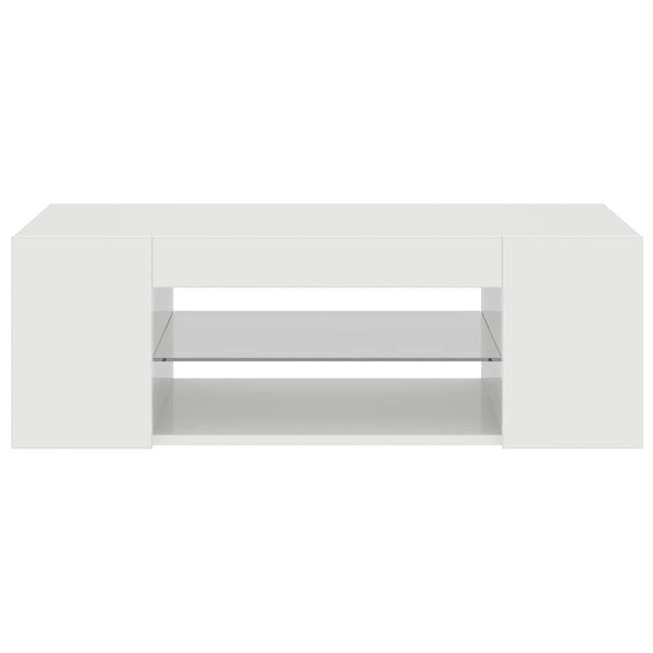 TV-Schrank Weiß Hochglanz mit LED 90cm