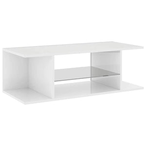 TV-Schrank Weiß Hochglanz mit LED 90cm