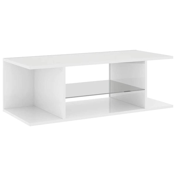 TV-Schrank Weiß Hochglanz mit LED 90cm