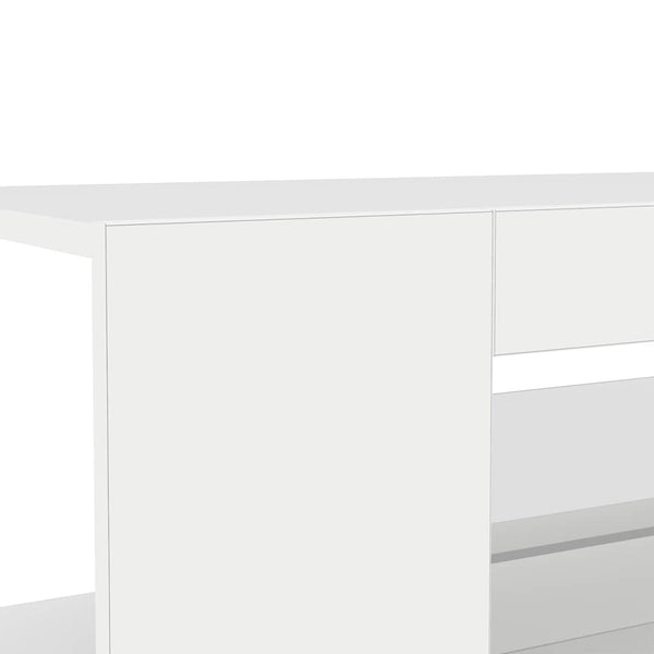 TV-Schrank Weiß Hochglanz mit LED 90cm
