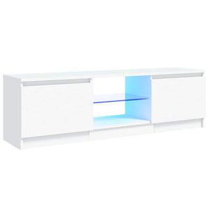 TV-Schrank Weiß mit LED 120 cm