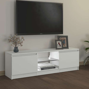 TV-Schrank Weiß mit LED 120 cm