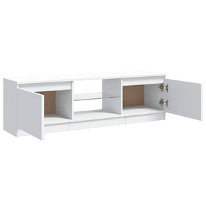 TV-Schrank Weiß mit LED 120 cm