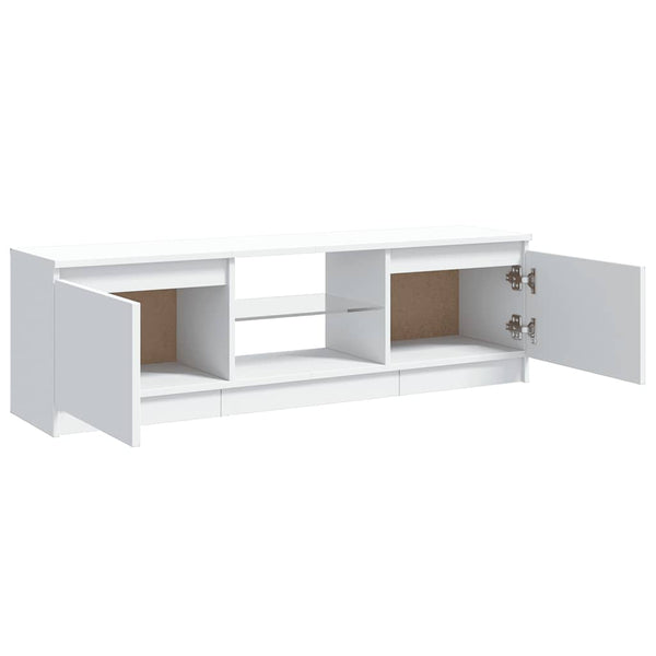 TV-Schrank Weiß mit LED 120 cm
