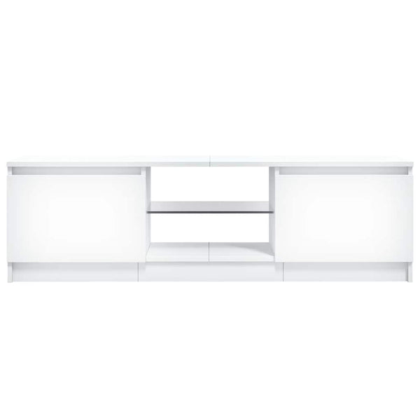 TV-Schrank Weiß mit LED 120 cm