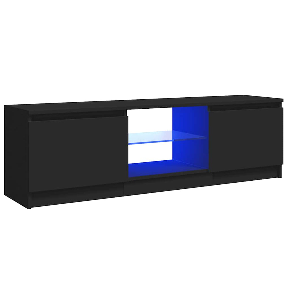 TV-Schrank Schwarz mit LED 120cm