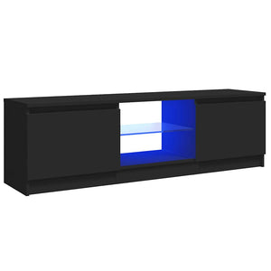 TV-Schrank Schwarz mit LED 120cm