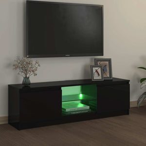 TV-Schrank Schwarz mit LED 120cm